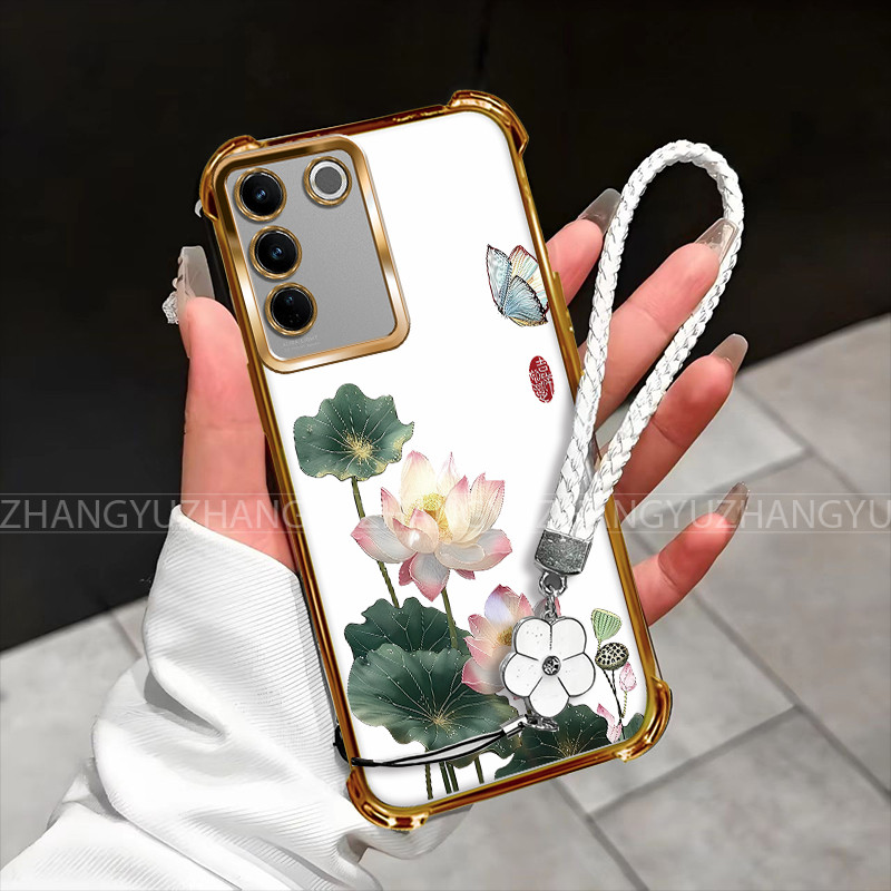 เคส VIVO V27 V27E V29 V29E 5G เคสโทรศัพท์สําหรับใหม่ซิลิโคนสี่มุมป้องกันการตก JXRY