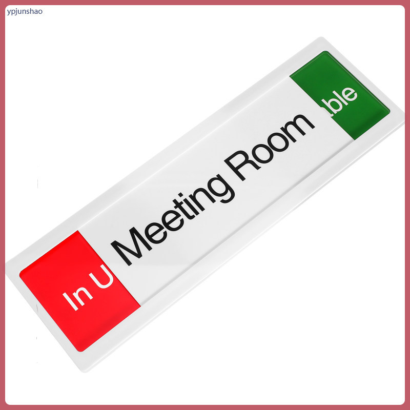 1pcs ป้ายสไลด์อะคริลิกเปลี่ยนสถานะ สำหรับห้องประชุม ป้ายประตูสำนักงาน แสดงสถานะการใช้งาน ป้ายห้องว่าง กำลังประชุม ห้ามรบกวน