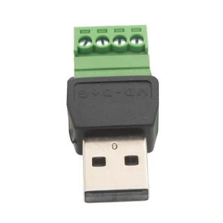 Obliging USB2 0 ชายเป็นเทอร์มินัลบล็อกอะแดปเตอร์ไม่จําเป็นต้องบัดกรี 4Pin Connectors