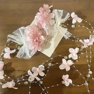 Glitzsiam🌸กิ๊บติดผมลายดอกไม้🌸กิ๊บติดผมดอกลิลลี่ออฟเดอะวัลเลย์จำลอง ตกแต่งผมสไตล์เกาหลีแฮนด์เมด พร้อมส่งจากไทย