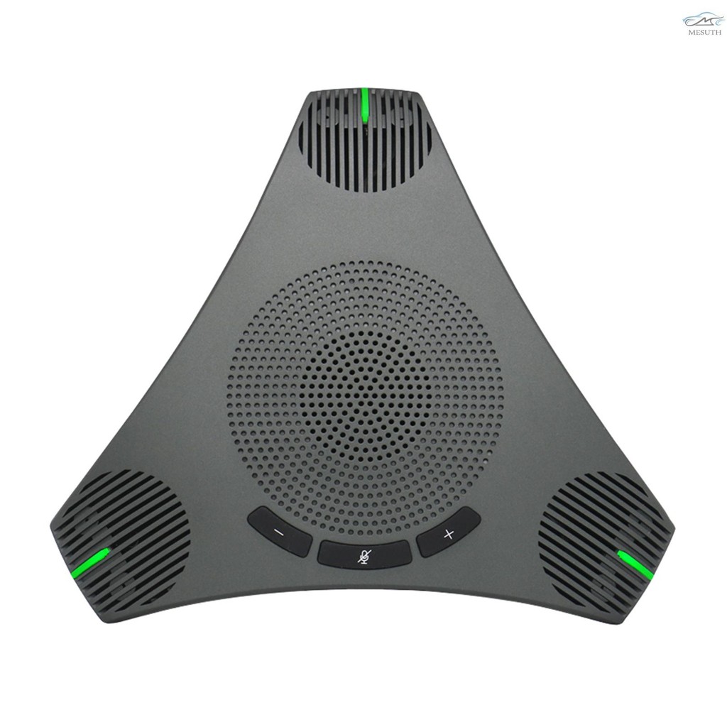 จัดส่งรวดเร็ว USB Speakerphone Conference Microphone ไมโครโฟนคอมพิวเตอร์รอบทิศทาง 360° รถกระบะเสียงพร้อมกุญแจปิดเสียงสําหรับ Skype/การประชุมทางวิดีโอ/หลักสูตรออนไลน์/Liv