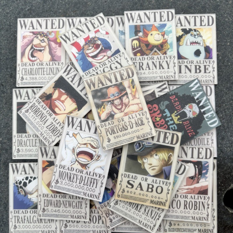 25 ชิ้น One Piece Wanted แม่เหล็กติดตู้เย็นการ์ตูนอะนิเมะห้องครัวสะดวก Photo ข้อความตู้เย็นสติกเกอร์แม่เหล็ก Luffy Zoro Empress Nami ราคา ถูกที่สุด ดีลบีเคเค แกลเลอรีภาพที่ 4