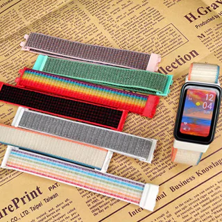 สายรัดไนลอนหลองกีฬาสำหรับ for Huawei Band 10 9 8 7 สายรัดข้อมือเปลี่ยนสำหรับ for Smartwatch Huawei Band 10 9 8 NFC