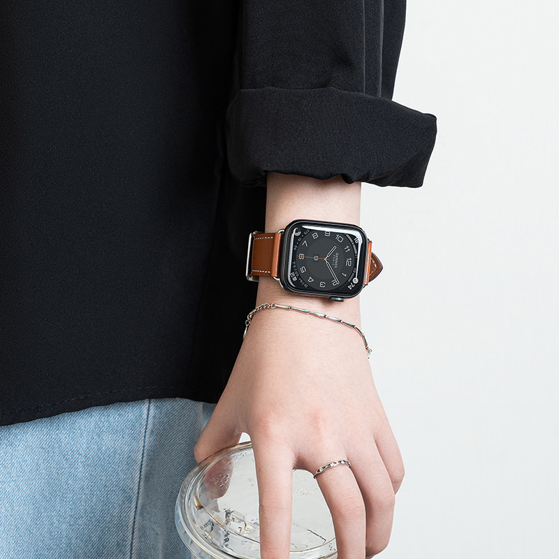 คลังสินค้าพร้อม = Fast Shipping เหมาะสําหรับ iwatch8 Apple S8 นาฬิกา S10 สาย applewatch8 Hermes 9 หน