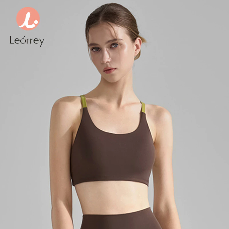 Leorrey เสื้อครอปวิ่งฟิตเนส ยืดหยุ่นสูง มีแผ่นรอง thumbnail 8