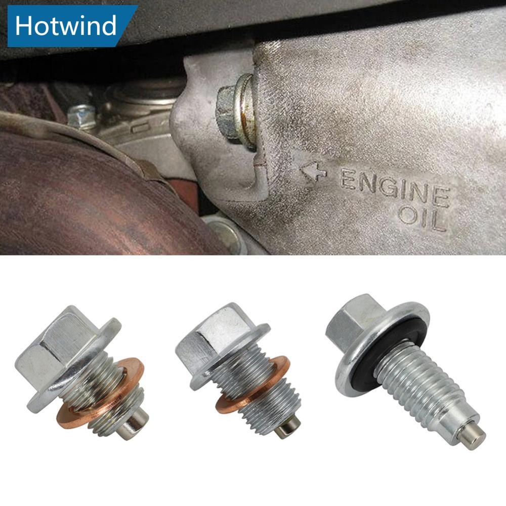 HW สแตนเลสเงินแม่เหล็กน้ํามันท่อระบายน้ําปลั๊กท่อระบายน้ําน้ํามัน Sump Nut Auto Parts M12x1.25 M14x1
