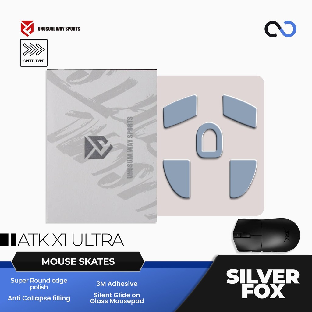 Sports Silver Fox ATK X1 Ultra Mouse Feet / Mouse Skate PTFE (ความเร็ว)