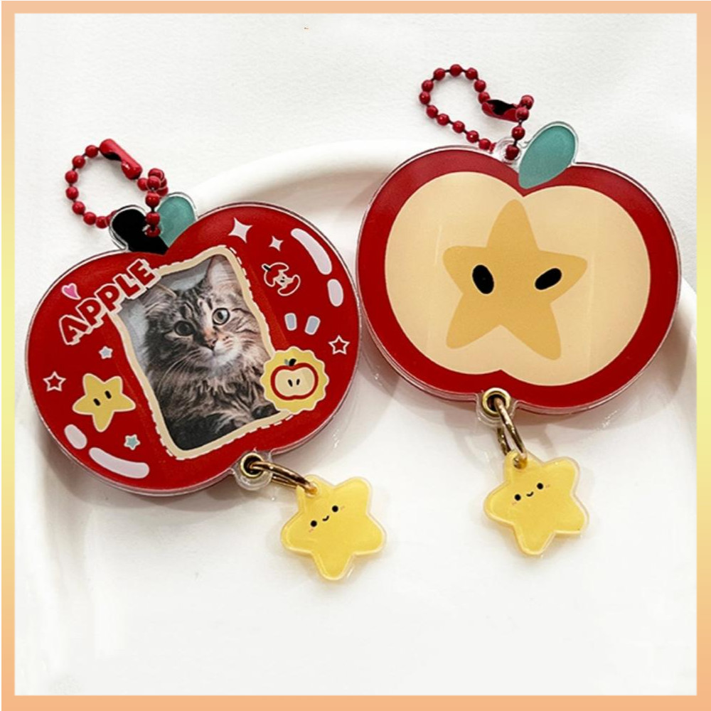 น้ําหนักเบา Photocard กรณีพวงกุญแจคริสตัลอะคริลิคใส Photo Organizer อเนกประสงค์ส่วนบุคคลพวงกุญแจการ์ตูนสําหรับกระเป๋าเป้สะพายหลัง Personalization Memoria