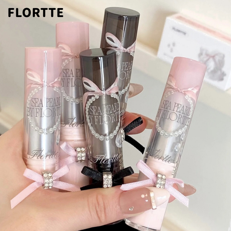 FLORTTE ลิปกลอส ชุดแก้วทะเล ลิปกลอสแข็ง ให้ความชุ่มชื้น ลิปสติก