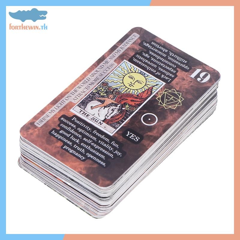 Forthewin Tarot การ์ดความหมายบน Them เริ่มต้น Tarot Keyword Antiqued Tarot Deck เรียนรู้ Tarot 80 การ์ดย้อนกลับสําหรับ Divination th