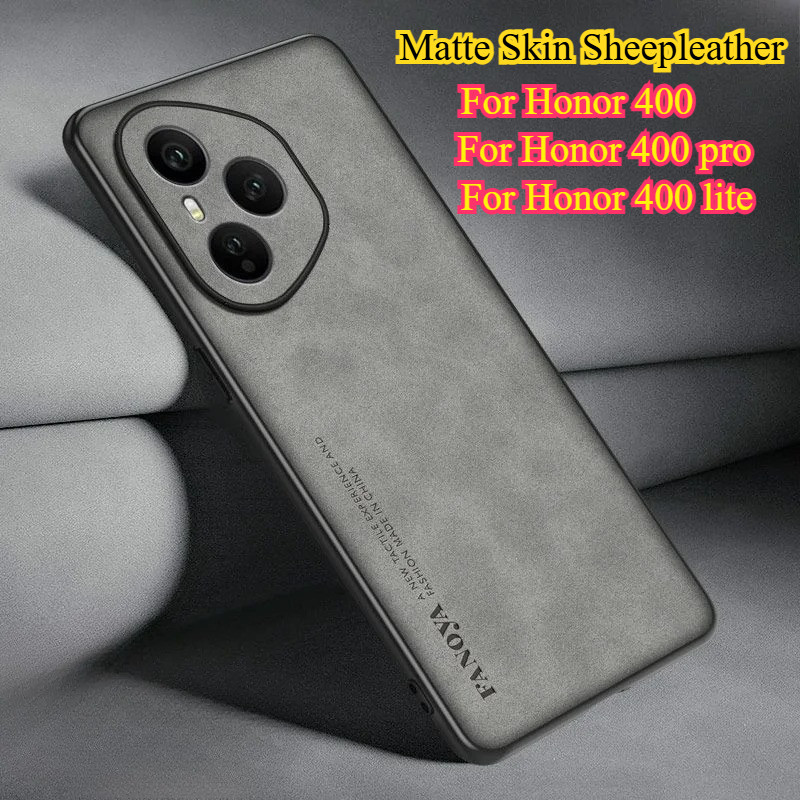 สําหรับ Honor 400 Pro หนังแกะ Matte Hard กลับสําหรับ Honor 400 Lite Honor400 ป้องกันกล้องกันกระแทกกรอบนุ่ม