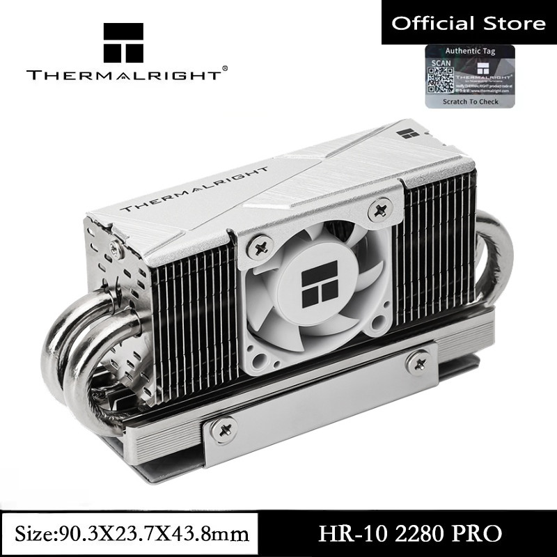 Thermalright HR-10 PRO m.2 2280 SSD Cooler 4 ท่อความร้อน M2 2280 SSD ฮีทซิงค์คูลเลอร์ความร้อนสองด้านพร้อมแผ่นซิลิโคนความร้อนสําหรับ m.2 2280 SSD