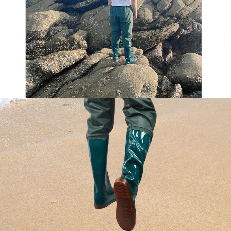รองเท้าบูทยาวน้ำอ่อนชาย-หญิง  กางเกงกันน้ำครึ่งตัวเกษตรกรรม สำหรับปักดำนา ตกปลา และลุยน้ำลึก - รูปที่ 6