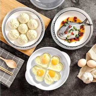 เพิ่มใหญ่ กล่องอุ่นนึ่งอาหารในไมโครเวฟ ชามนึ่งอาหาร ภาชนะสำหรับนึ่งในไมโครเวฟ ทนต่อความร้อน สะดวกต่อการใช้งาน