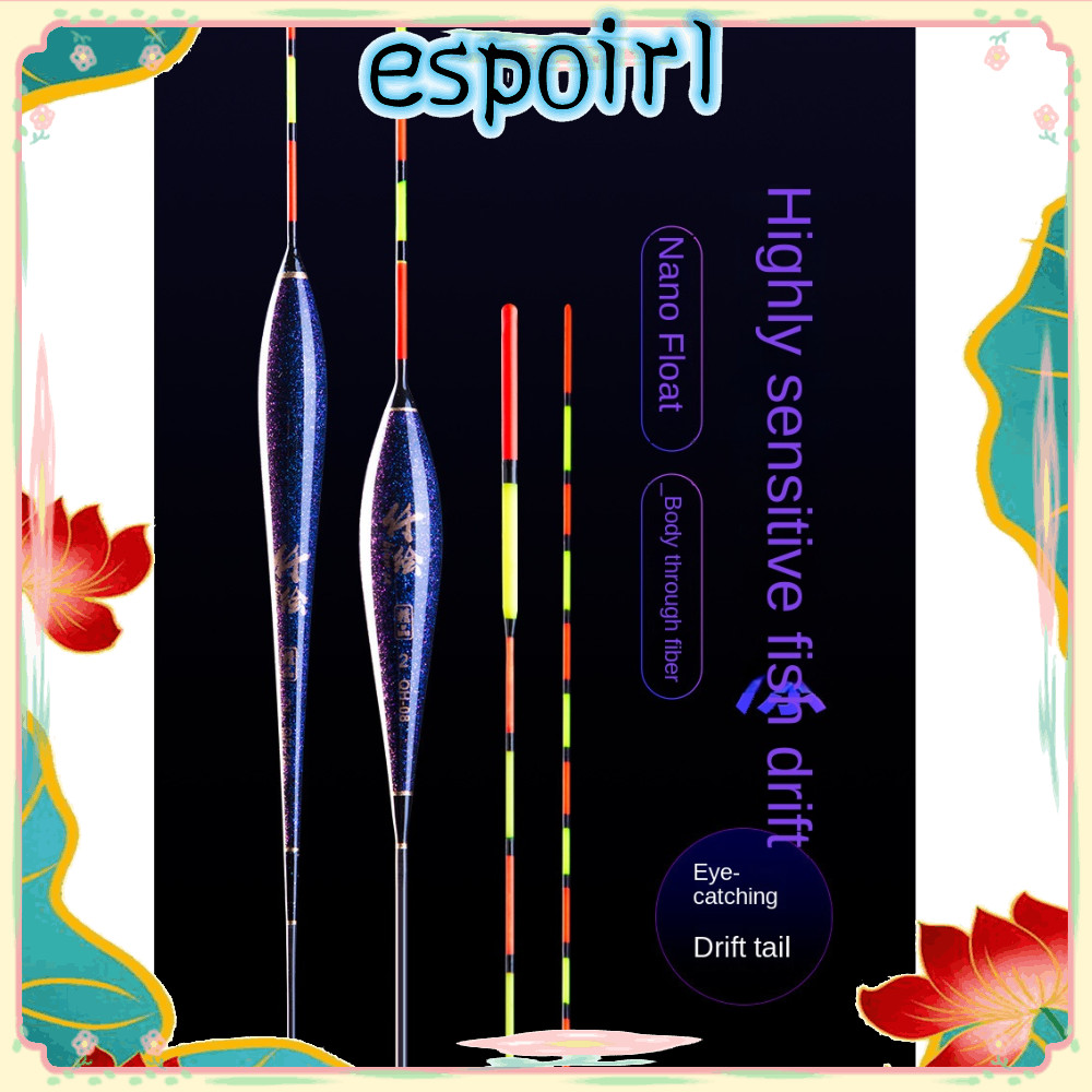 ESPOIR ลอย Bobbers, ตัวบ่งชี้ Slip Drift Tube Fishing Lure Float, 2024 สะดุดตาหางสามเหลี่ยม Sensitive Light Stick ลอยตกปลา