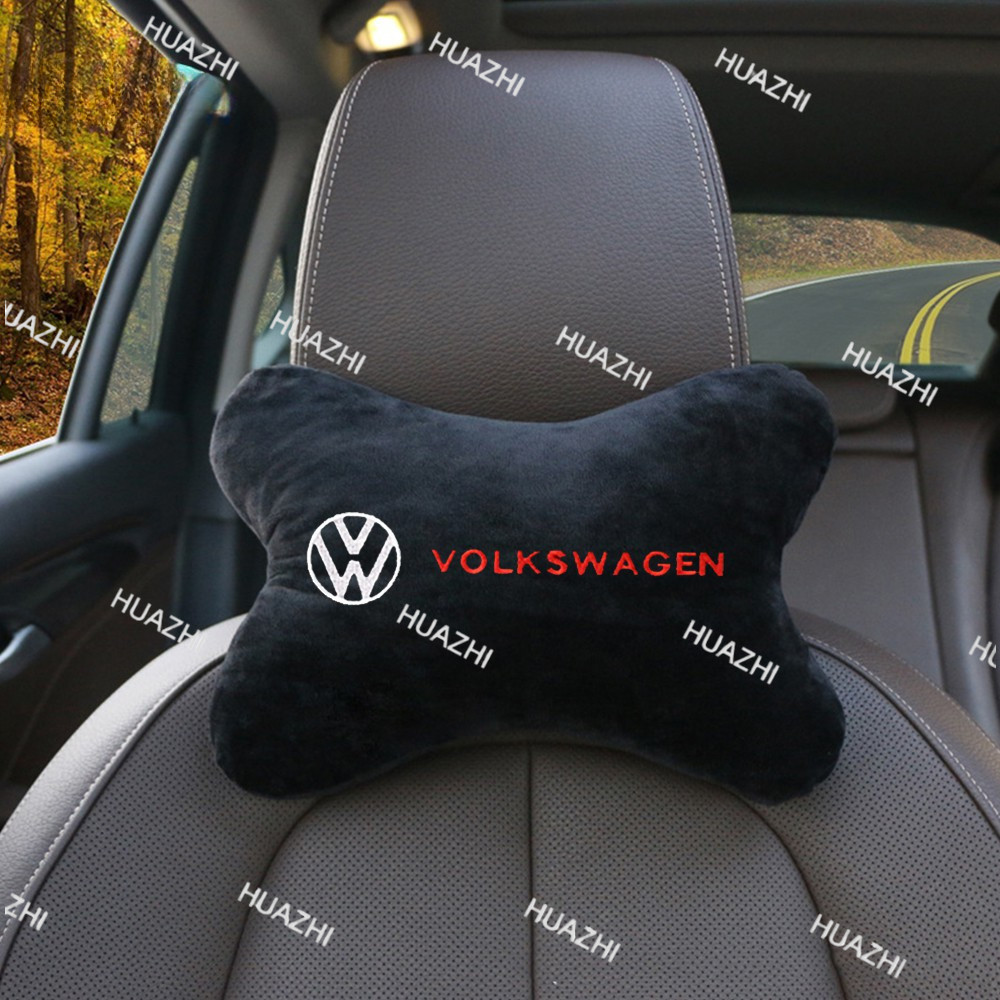 รถที่นั่งคอหมอน Auto Cushion Headrest อุปกรณ์ตกแต่งภายในสําหรับ Volkswagen Golf MK6 MK7 Polo Jetta B