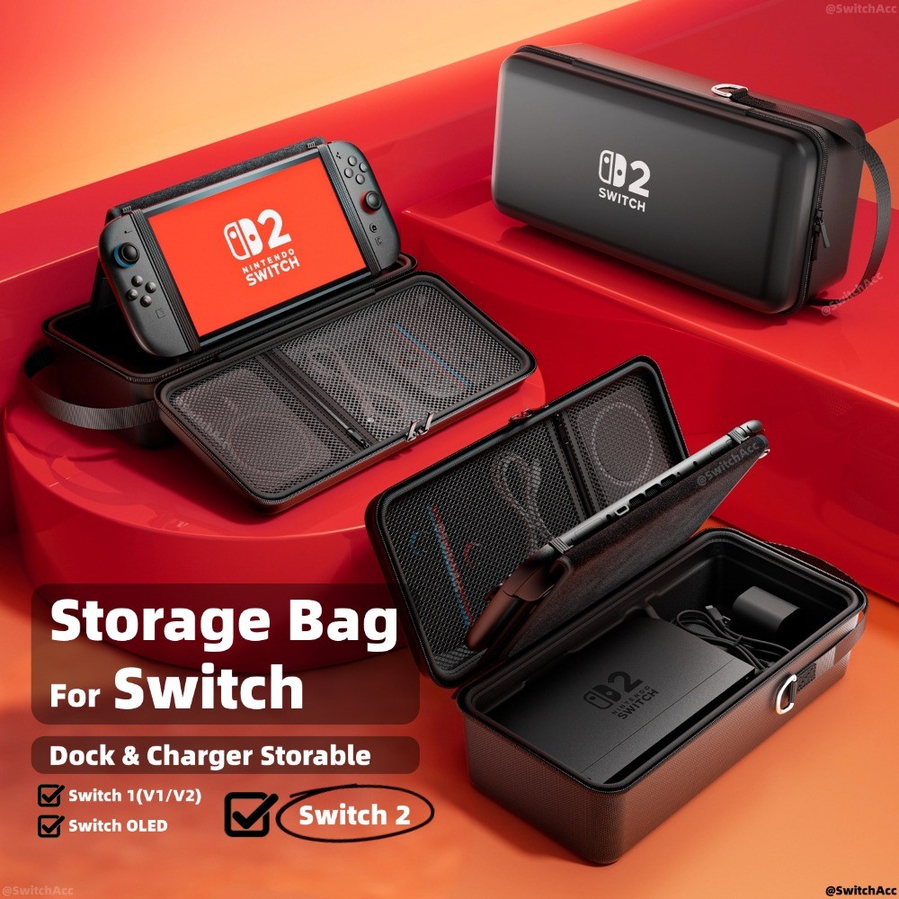 กระเป๋าเก็บสวิตช์ความจุขนาดใหญ่สําหรับ นินเทนโด สวิตช์ 2/ 1/ OLED ออกแบบขาตั้งคุณภาพระดับพรีเมียมหุ้นท้องถิ่น