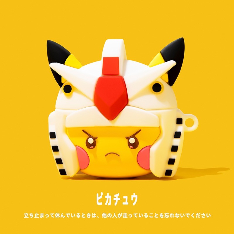 สําหรับ AirPods 4 เคสซิลิโคนการ์ตูน Gundam Pikachu พร้อมจี้ AirPods 1/2 AirPods pro 2 AirPods 3 หูฟั