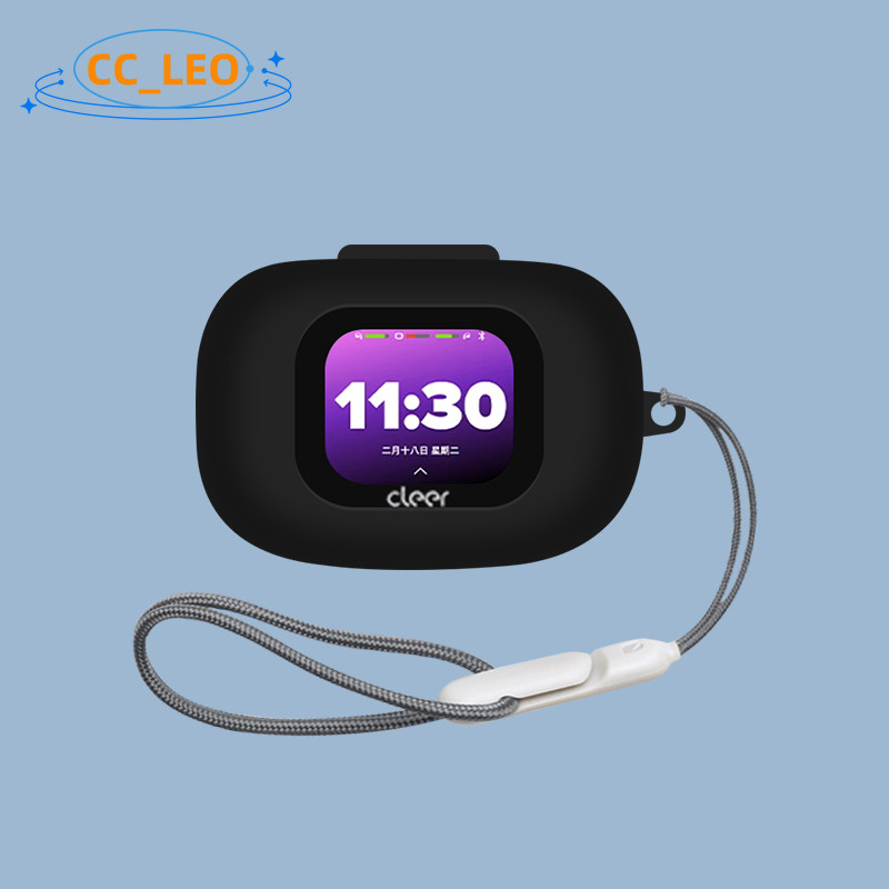 For Cleer ARC 3 ANC Case Cute Lanyard Pendant Cleer ARC 3Pro Solid Color Silicone One Piece Soft Cas