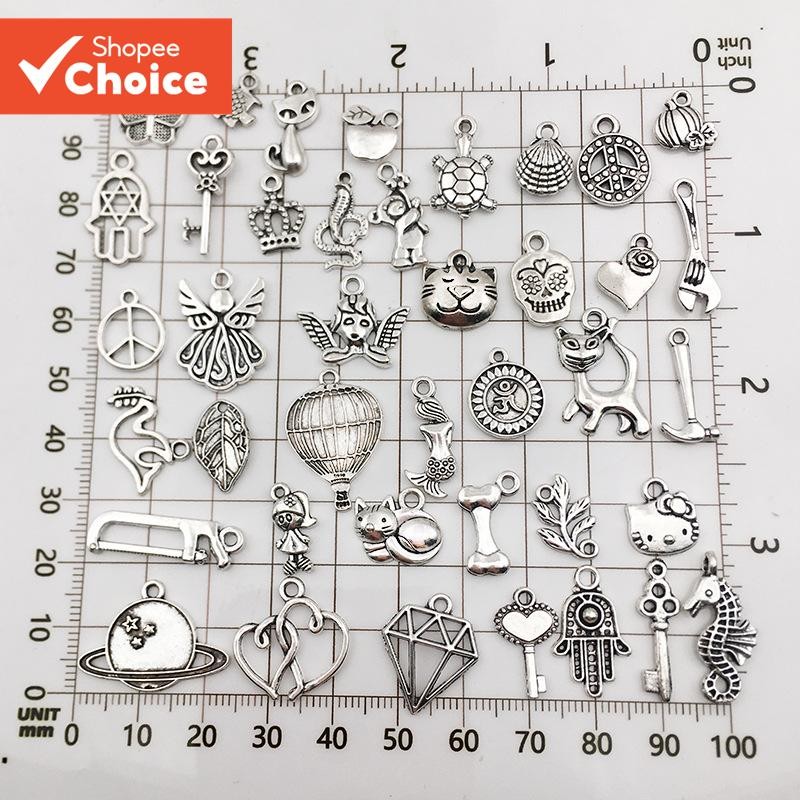 DIY 20/30/50/100 ชิ้นสารพันโลหะ Charm ลูกปัดสําหรับเครื่องประดับ DIY - เหมาะสําหรับสร้อยข้อมือ สร้อยคอ และต่างหูหัตถกรรม!