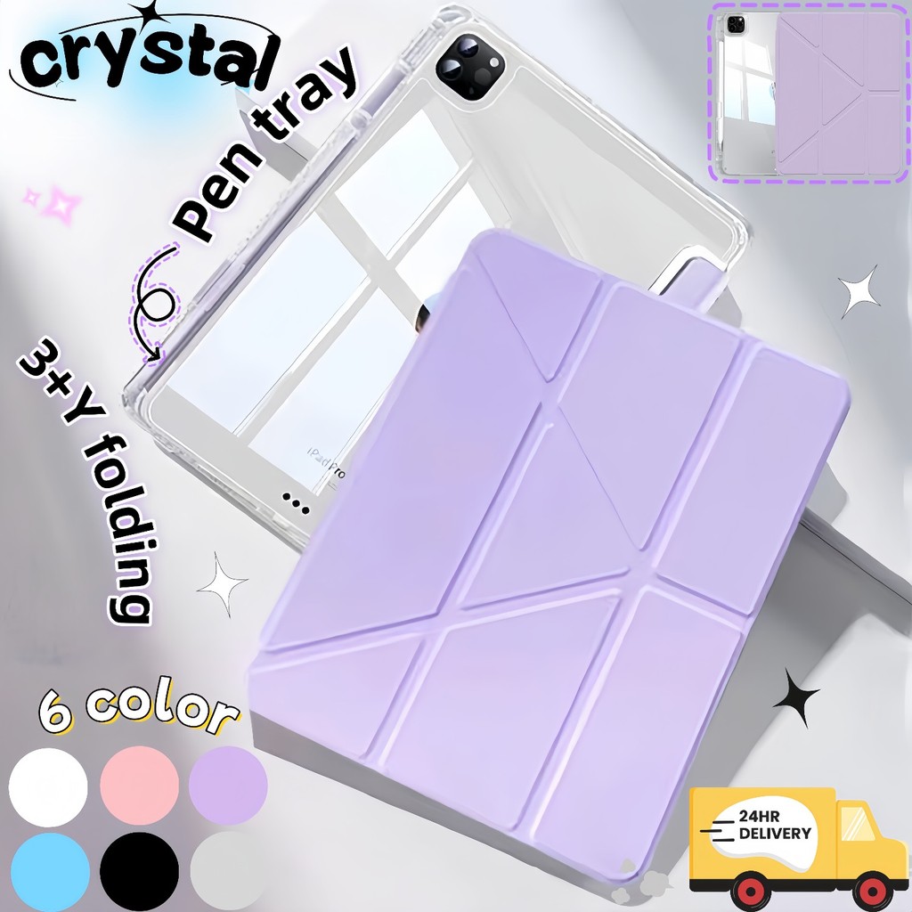 【ประเภท Y】For เคสไอแพด Gen11 A16/10 2025 Air4/5/6/7 gen7/8/9 เคสไอแพดเจน10 Air1/2 gen5/6 9.7 case ipad Air11/ Pro11 2024