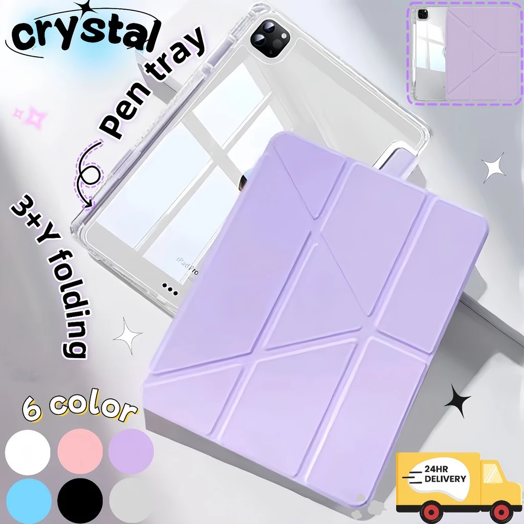 【ประเภท Y】For เคสไอแพด Gen11 A16/10 2025 Air4/5/6/7 gen7/8/9 เคสไอแพดเจน10 Air1/2 gen5/6 9.7 case ipad Air11/ Pro11 2024