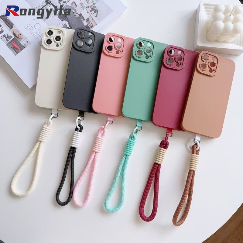 Simple สีทึบเคสโทรศัพท์สําหรับ Honor 400 Pro Lite Power X6 X6S X6A X5B Plus 5G 4G ปกหลังสั้น Lanyard เลนส์ป้องกันกันกระแทกปลอกนุ่ม