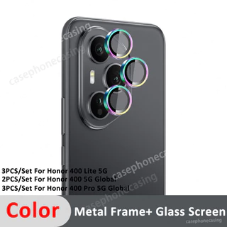 สําหรับ Honor 600 500 400 Pro Lite Honor400Lite Honor400Pro 5G 2025 กรณี 3D กล้องป้องกันโค้งกระจกนิรภัย Matel แหวนกล้องเลนส์หมวก