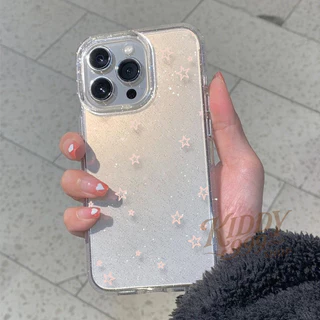 💕KIDDY💕เคสใสแบบแวววาว TPU นุ่มสีสันสดใส ดาวห้าแฉกสีสันสดใส เคสไอโฟน iPhone14 7 8PLUS 16 15 14 13 12 11Promax X XR XSMax