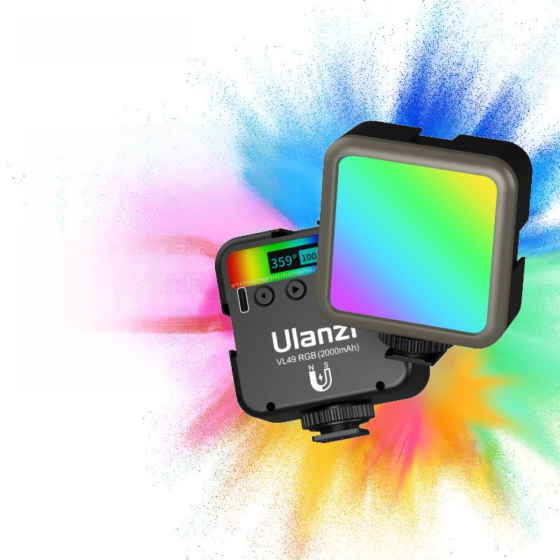 Ulanzi优篮子VL49RGB补光灯迷你口袋全色彩拍照摄影手机相机配件