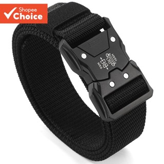 เข็มขัดผู้ชายผ้าใบผ้ายีนส์หนักทนต่อการฉีกขาดงานล่าสัตว์กลางแ…