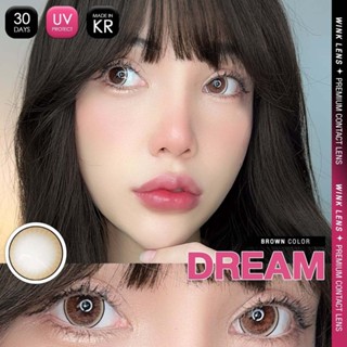 🔥 คอนแทคเลนส์💕ขนาดบิ๊กอาย💕brown / gray💕Dream (Wink)