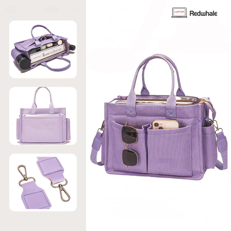 (จัดส่งจากประเทศไทย) กระเป๋า Canvas Tote ใส่โน้ตบุ๊กขนาด 14 นิ้ว 15 นิ้ว