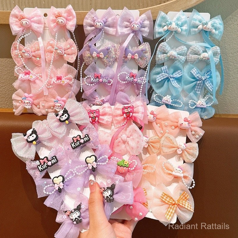 ชุดโบว์สำหรับเด็กผู้หญิง , กิ๊บติดผมแฟชั่นเกาหลีสำหรับเด็กผู้หญิง, ชุดเครื่องประดับผม สำหรับนักเรียน