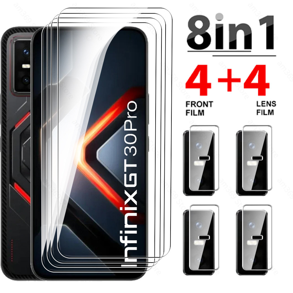 8in1 สําหรับ Infinixi GT 30 Pro 6.78 นิ้วป้องกันหน้าจอกระจกนิรภัย Infinix GT30Pro GT 30Pro GT30Pro 5Gกล้องเลนส์ฟิล์ม