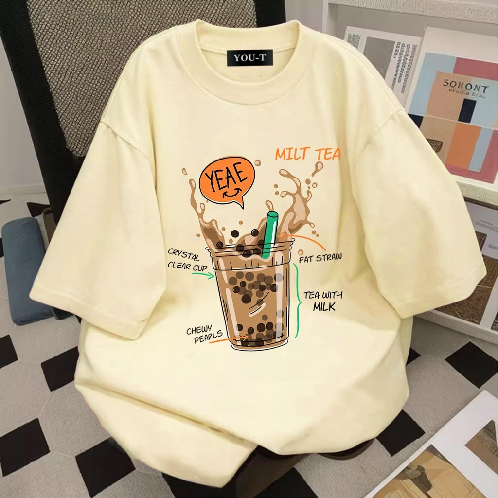 Basi💥 เสื้อผู้ชาย เสื้อยืด oversize สตรีท เกรดพรีเมียม โคตรนุ่ม เสื้อคอตตอน100% ไม่หดตัวลาย ลาย 