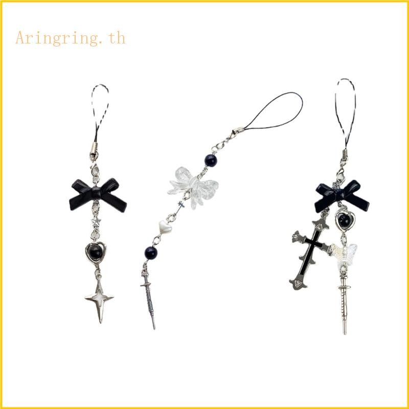 ARIN Y2K โทรศัพท์ Charm จี้ Kawaii-KeyChain สําหรับกระเป๋าโทรศัพท์น่ารัก Cross-Bow Charm