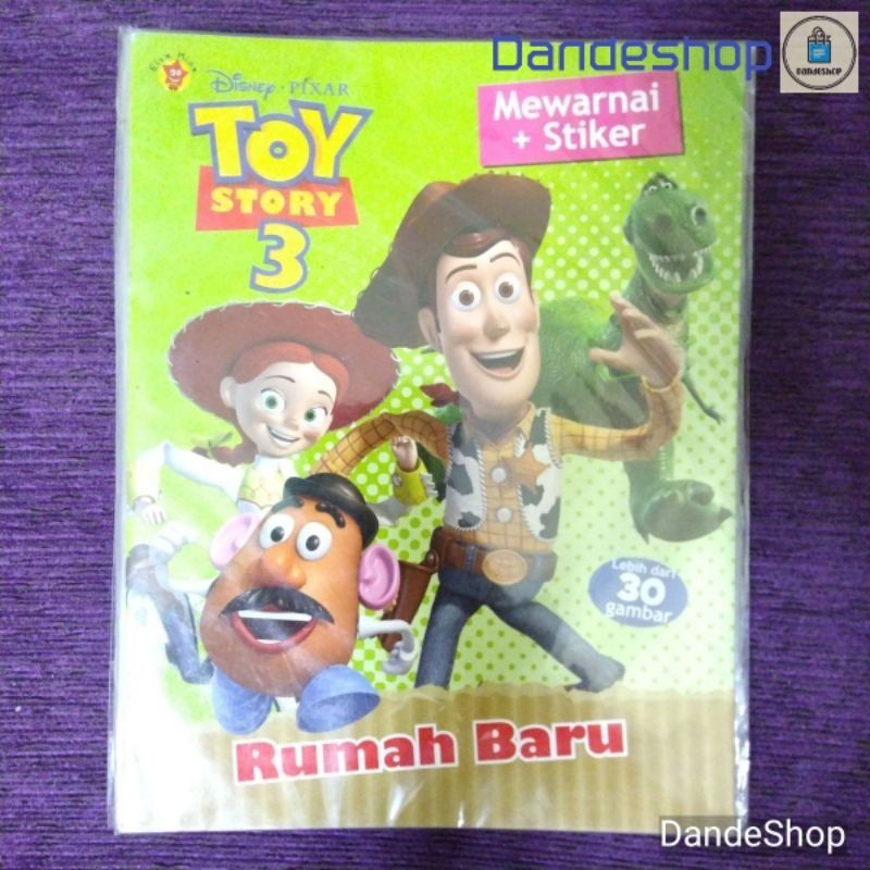 Toy Story 3 - สมุดระบายสีเด็ก + สติ๊กเกอร์ [ELEX KIDS]