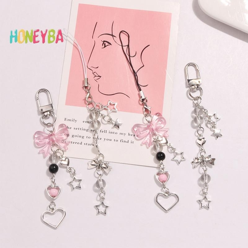 Honeyba Gothโทรศัพท์Charm Bow Heart Starพวงกุญแจจี้Kawaii รูปที่ 2