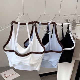 MAGIEYOGA(เบาะคงที่) Sports Halter Bra สายคล้องไหล่ปรับได้เสื้อกั๊กกีฬา Gym Pilates