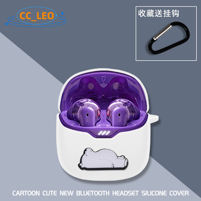 Suitable for JBL TUNE FLEX 2 Transparent Soft Case JBL TUNE FLEX 2 Cute Cartoon Silicone Soft Case S