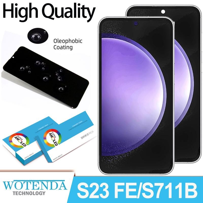 แบบไดนามิก AMOLED สําหรับ Samsung S23 FE 5G LCD S711B S711B/DS S711U S711W หน้าจอสัมผัส Ditigitizer 