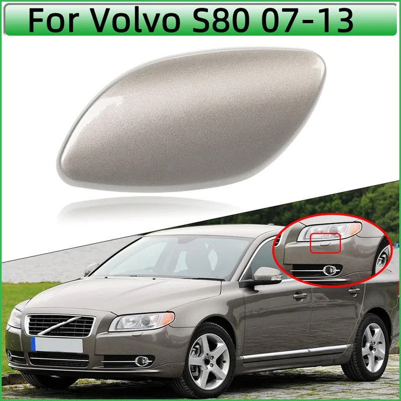 สำหรับ VOLVO S80 ปี 2007 2008 2009 2010 2011 2012 2013 39870059 39870060   ฝาครอบหัวฉีดน้ำล้างไฟหน้ากันชนหน้ารถยนต์
