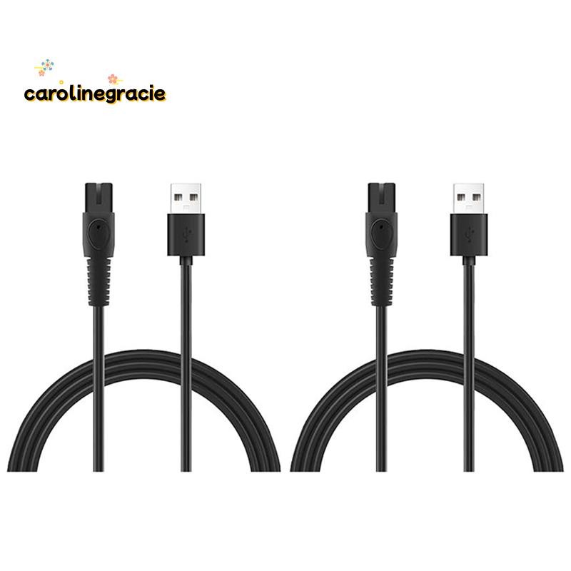 2 ชิ้น 5 โวลต์ 1A USB เครื่องโกนหนวดสายชาร์จสําหรับ QP2724 QP2834 QP1924 MG9520 เครื่องโกนหนวดไฟฟ้า Trimmer สายชาร์จ