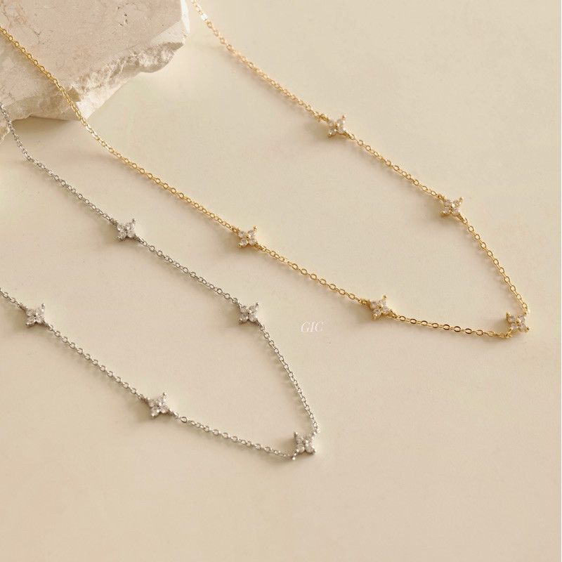 GIC - สร้อยคอมัลติกระพริบตา | สร้อยคอผู้หญิงป้องกันสนิม