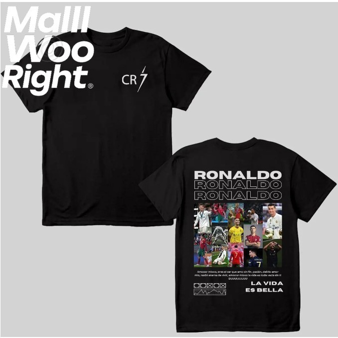 (จัดส่งตลอด 24 ชั่วโมง)Woo Right 2024 UEFA European Championship RONALDO SOCCER PLAYERS T-SHIRT HY
