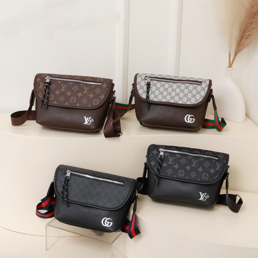 กระเป๋าสะพาย  สินค้าเข้าใหม่ กระเป๋าสำหรับผู้ชาย หนัง PU สะพายเท่ๆ ชิคๆ