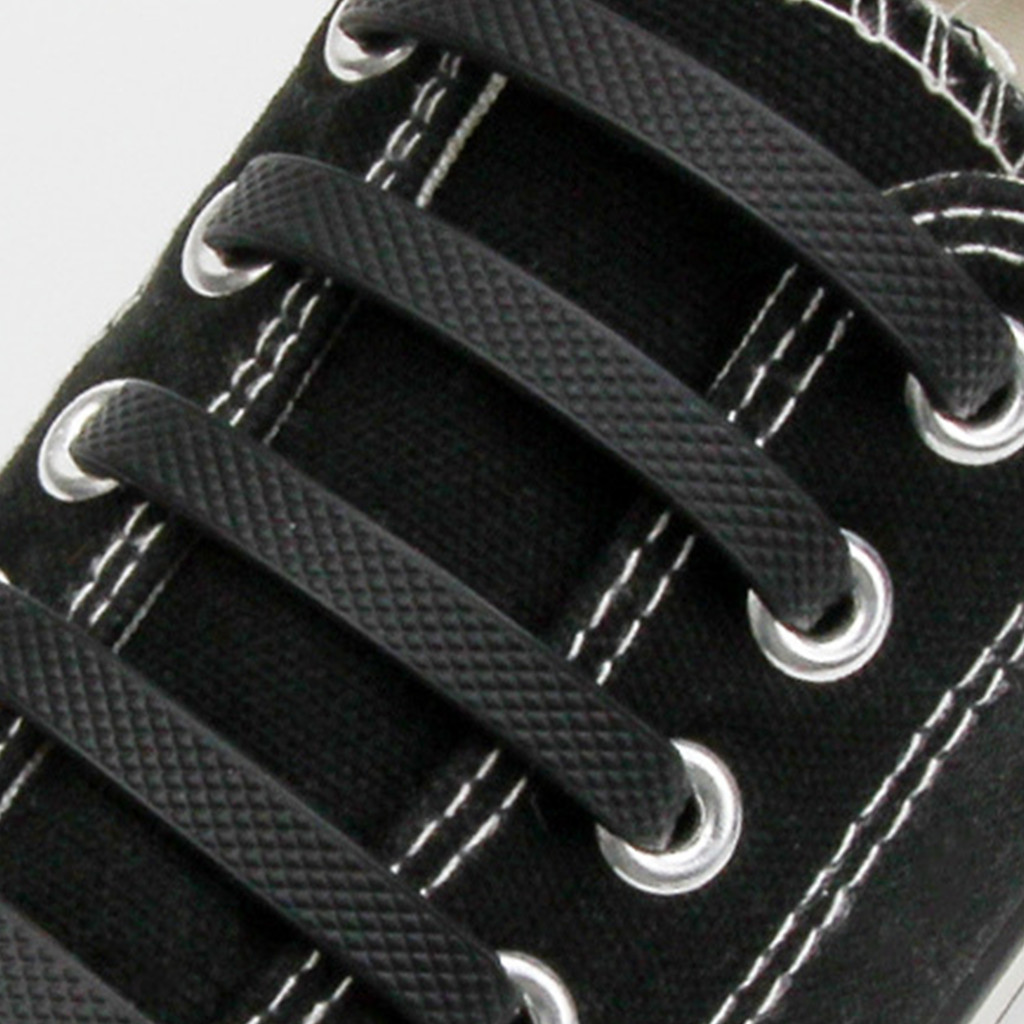 12PCS ยืดหยุ่นขี้เกียจเชือกผูกรองเท้า Universal Semi-Sircular T-Shaped ฟรี Tie เหมาะสําหรับรองเท้ากีฬา