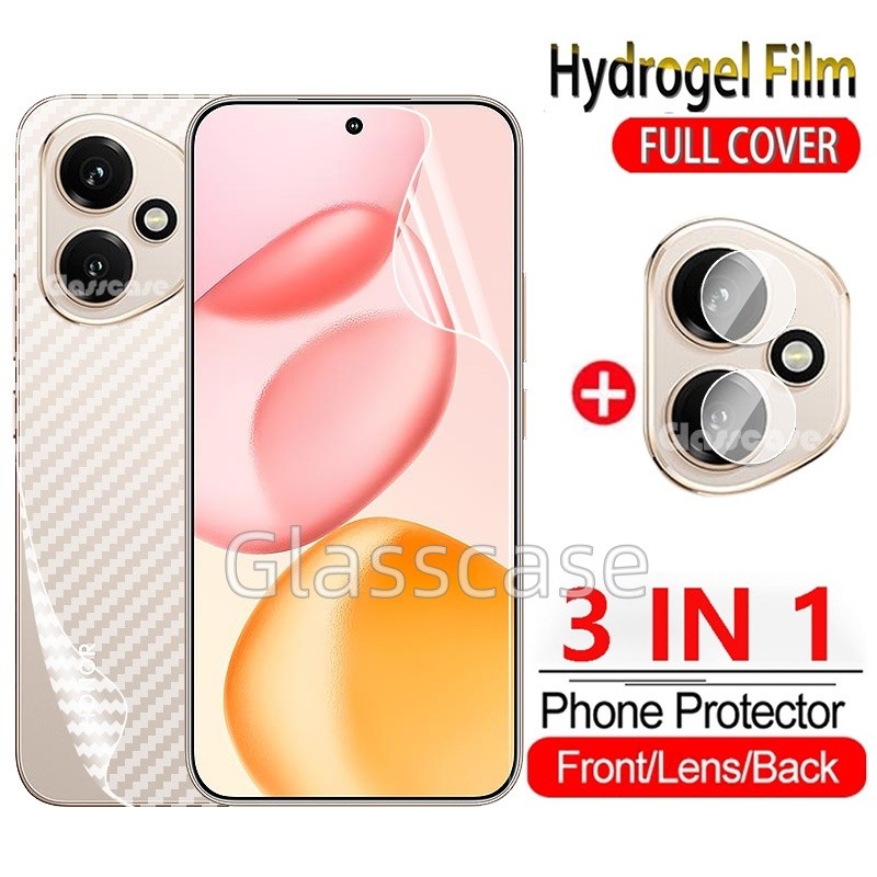 3 In 1 ด้านหน้าด้านหลังฟิล์มไฮโดรเจลนุ่มสําหรับHonor 400pro 400lite 400smart 600lite 600pro Honor400