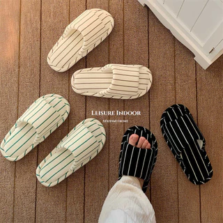 XIXITIAO รองเท้าแตะผ้าฝ้ายลินิน Soft Sole Four Seasons Universal สุภาพสตรีลายรองเท้าพื้นบ้านสไตล์ญี่ปุ่น